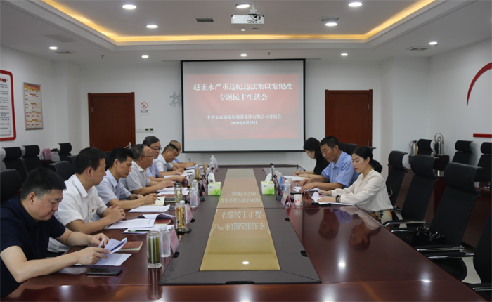 市发投集团党委召开赵正永严重违纪违法案以案促改专题民主生活会