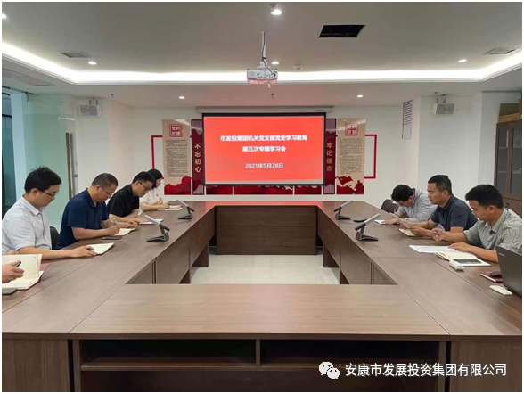 市发投集团机关支部开展党史学习教育第五次专题学习会