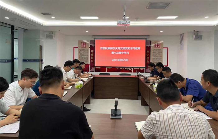 市发投集团机关党支部开展党史学习教育第七次专题学习会