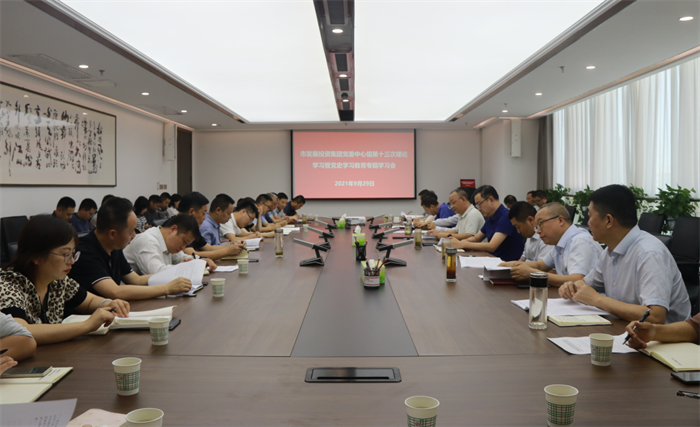 市发投集团党委召开2021年第13次理论中心组（扩大）学习暨党史学习教育专题学习会