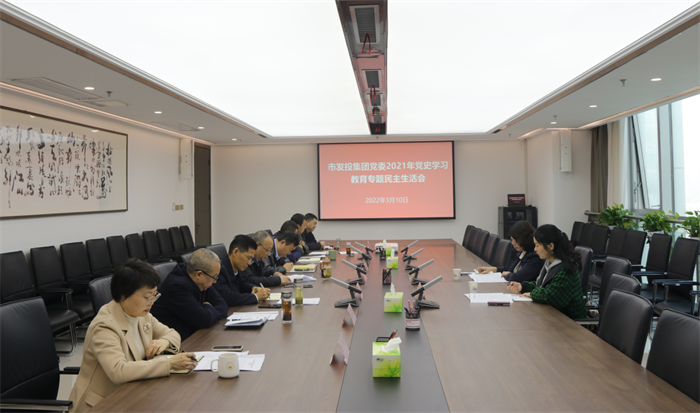 市发投集团党委召开党史学习教育专题民主生活会