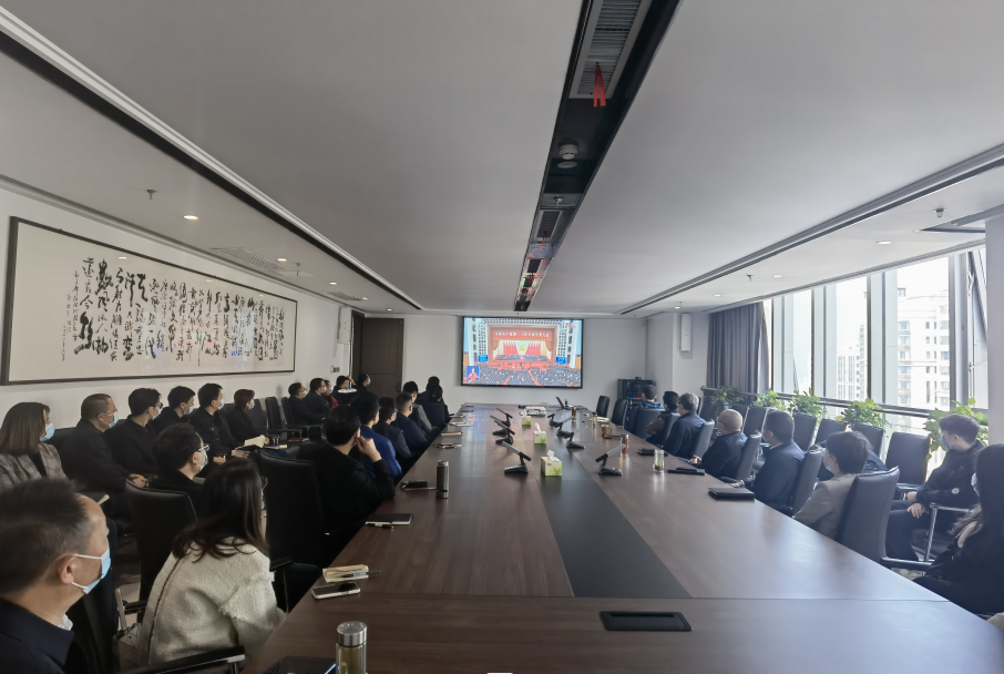 市发投集团组织收看党的二十大开幕会