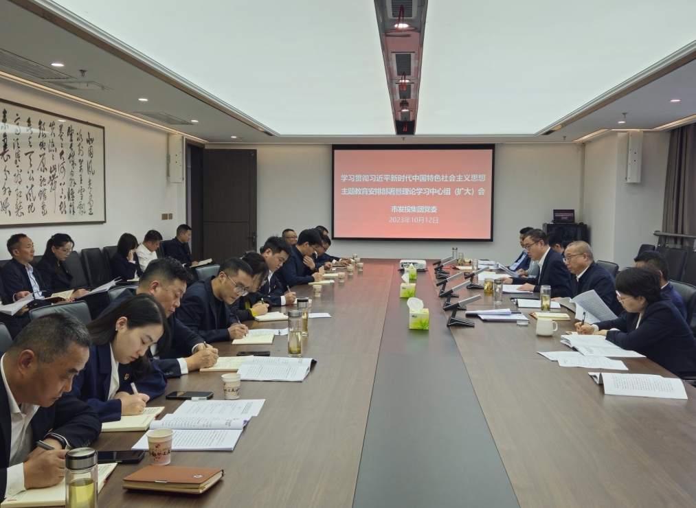 市发投集团党委召开理论学习中心组（扩大）会议